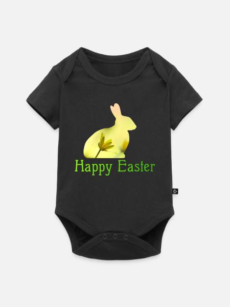Happy Easter - Baby Premium Kurzarmbody - Schwarz