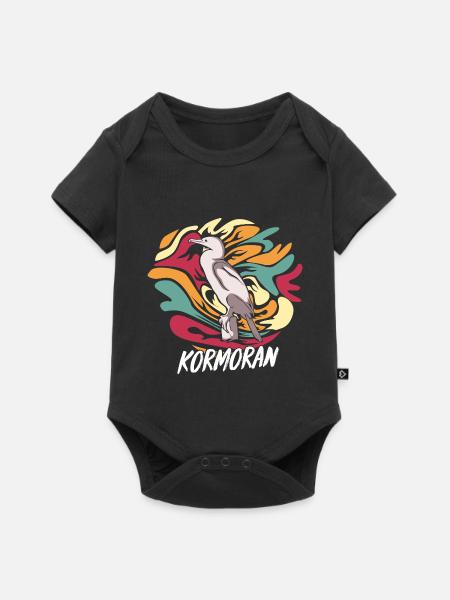 Geschickter Kormoran Fischtaucher - Baby Premium Kurzarmbody - Schwarz