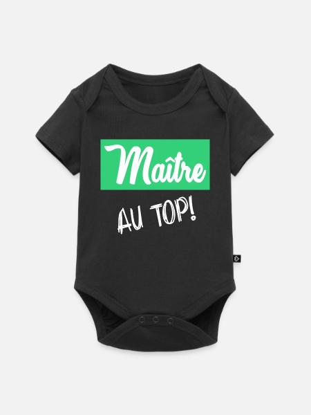 MEISTER - Baby Premium Kurzarmbody - Schwarz