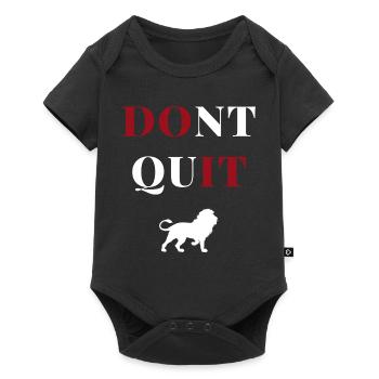 don't quit lion heart - Baby Premium short-sleeve bodysuit - black - Front
