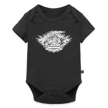 Tractor Pulling Logo - Baby Premium short-sleeve bodysuit - black - Front