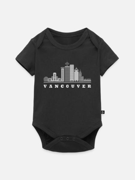 Vancouver Skyline Canada - Body à manches courtes Premium Bébé - noir