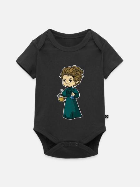 Blitzgescheite Marie Curie Physikerin - Baby Premium Kurzarmbody - Schwarz