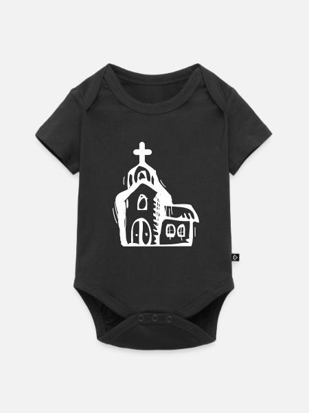 Kirche - Baby Premium Kurzarmbody - Schwarz