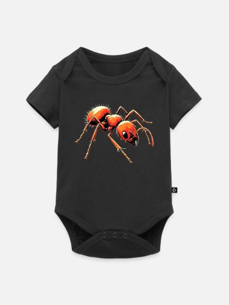 fourmi fourmi de forêt fourmi de feu insecte fourmis mignonnes - Body à manches courtes Premium Bébé - noir