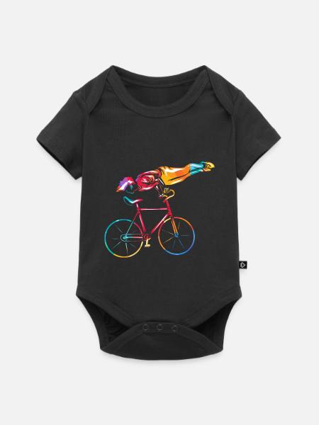 Eleganter Kunstradfahrer Wettkampf - Baby Premium Kurzarmbody - Schwarz