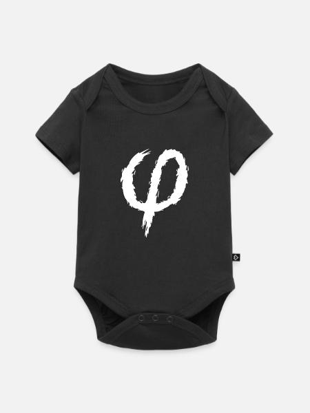 Phi Zeichen Symbol Bürste - Baby Premium Kurzarmbody - Schwarz