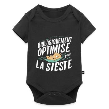 Biologiquement Optimisé Pour La Sieste - Body à manches courtes Premium Bébé - noir - Devant