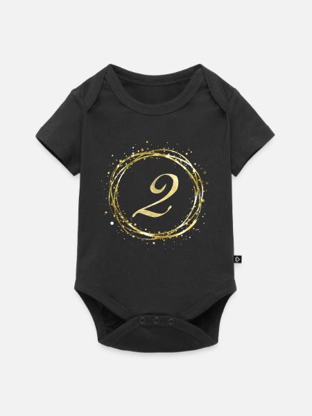 2 - Baby Premium Kurzarmbody - Schwarz