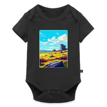 Bodmin Moor England Uk Reise Poster Souvenir WPA - Baby Premium Kurzarmbody - Schwarz - Vorne