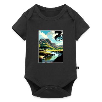 Malibu Creek Kalifornien Vintage Reiseposter WPA - Baby Premium Kurzarmbody - Schwarz - Vorne
