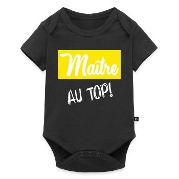 MEISTER. MEISTER. HUMOR - Baby Premium Kurzarmbody - Schwarz - Vorne