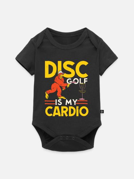 Scheibengolf ist mein Kardiotraining Freizeit-Werf - Baby Premium Kurzarmbody - Schwarz