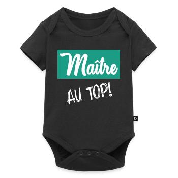 MEISTER. MEISTER - Baby Premium Kurzarmbody - Schwarz - Vorne
