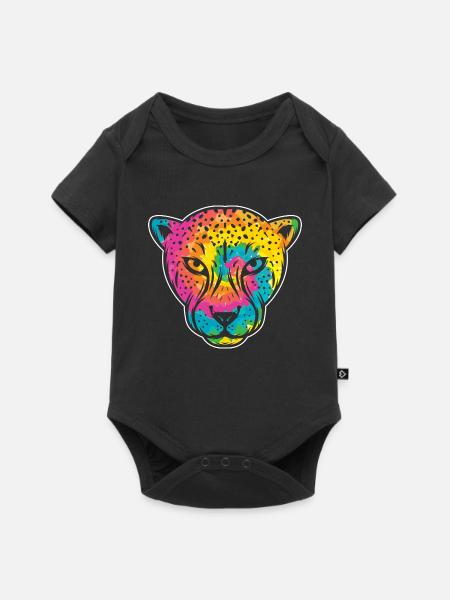 Gepardenflüsterer Wildtier Tierpfleger - Baby Premium Kurzarmbody - Schwarz