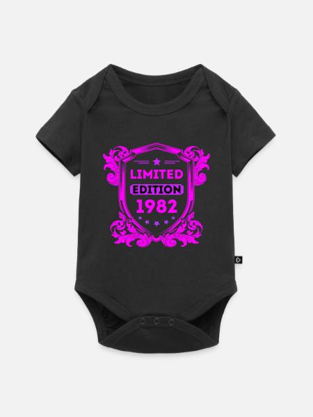 1982 - Baby Premium Kurzarmbody - Schwarz