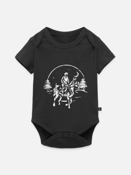 Stolzer Distanzritt Araberpferd - Baby Premium Kurzarmbody - Schwarz