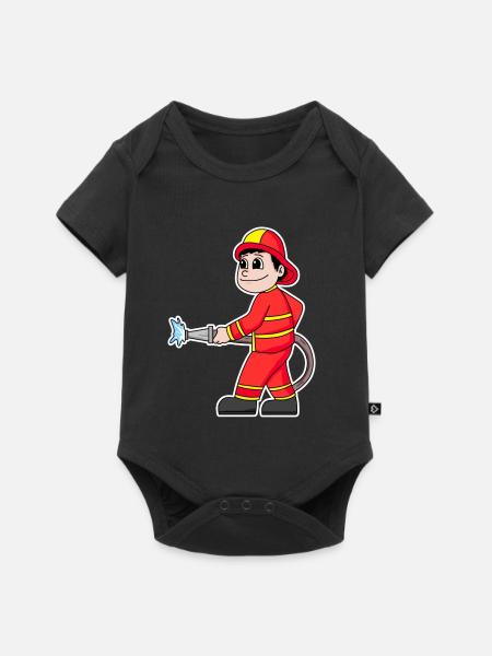 Feuerwehrmann - Baby Premium Kurzarmbody - Schwarz