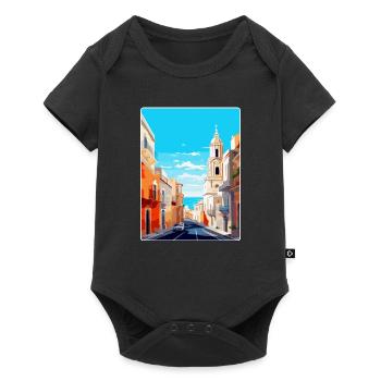 Cadix Espagne Affiche de voyage vintage WPA Art Souvenir - Body à manches courtes Premium Bébé - noir - Devant