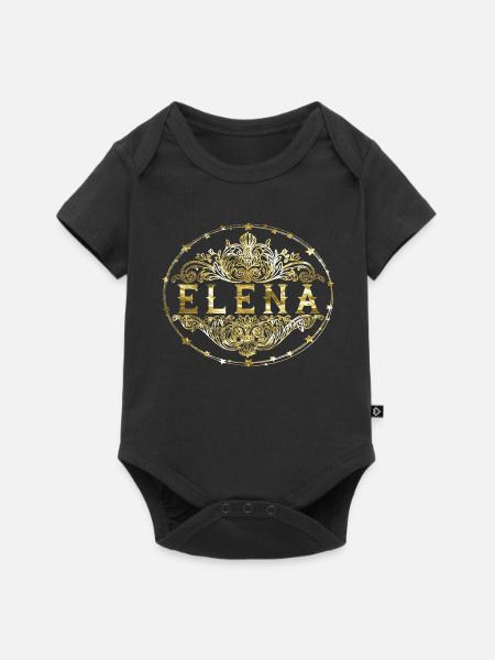 Elena - Baby Premium Kurzarmbody - Schwarz