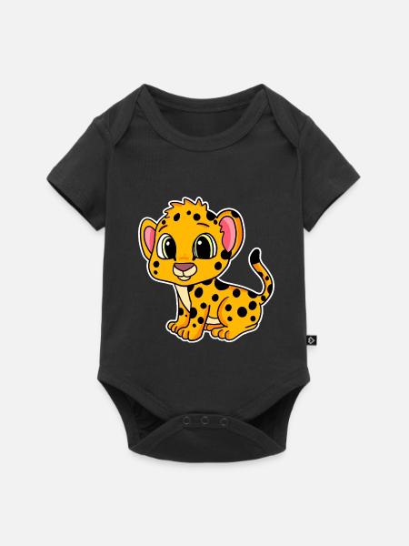 Baby Gepard - Baby Premium Kurzarmbody - Schwarz