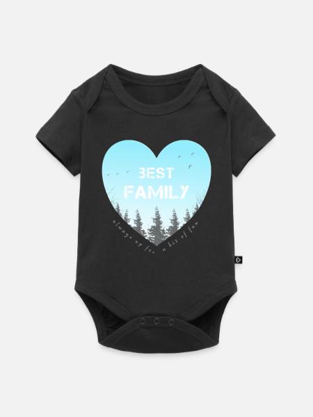 best family - Baby Premium Kurzarmbody - Schwarz