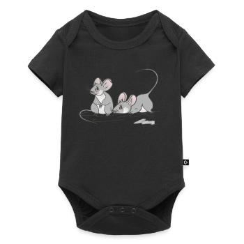 Cadeau souris - idée pour votre jolie souris - Body à manches courtes Premium Bébé - noir - Devant
