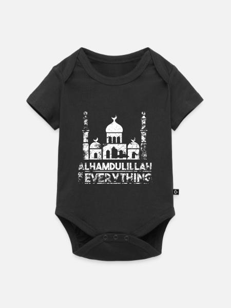 Alhamdullah Moschee - Baby Premium Kurzarmbody - Schwarz