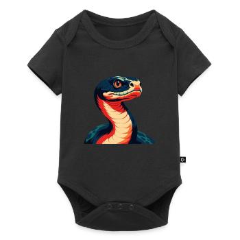 Anaconda Cartoon Character Colorful Pet Animal - Baby Premium short-sleeve bodysuit - black - Front