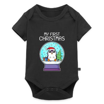Mon premier bébé pingouin Noël Noël - Body à manches courtes Premium Bébé - noir - Devant