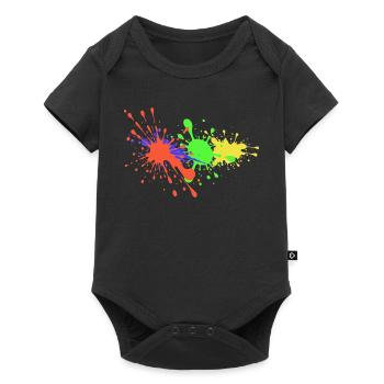 Éclaboussures d’artistes de la conception de couleurs - Body à manches courtes Premium Bébé - noir - Devant