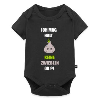 Ich mag keine Zwiebeln - Baby Premium Kurzarmbody - Schwarz - Vorne