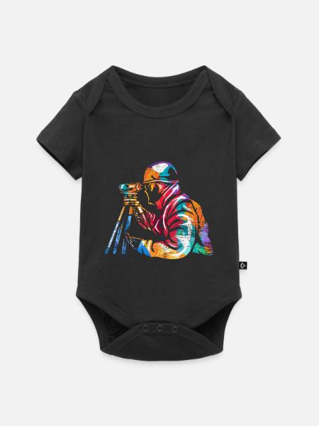 Pfiffiger Vermessungstechniker Kataster - Baby Premium Kurzarmbody - Schwarz