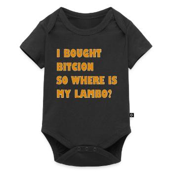 Krypto Meme: Wo ist mein Lambo? - Baby Premium Kurzarmbody - Schwarz - Vorne