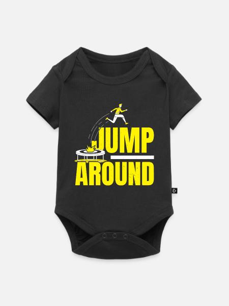 Trampolinspringen Trampolin Trampolin Trampolinspr - Baby Premium Kurzarmbody - Schwarz