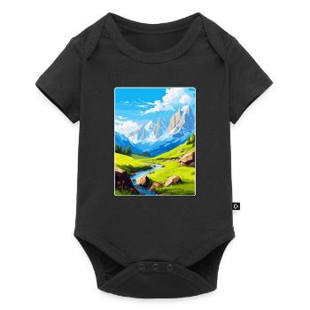 Parc national des Picos de Europa Espagne Affiche de voyage - Body à manches courtes Premium Bébé - noir - Devant