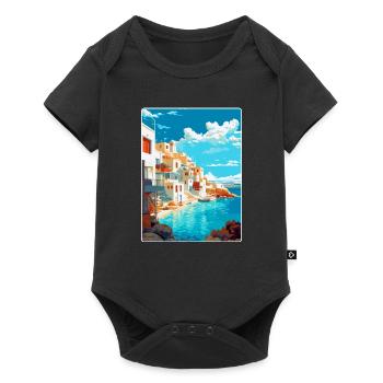 Naxos Greece Vintage Travel Poster WPA Souvenir - Baby Premium short-sleeve bodysuit - black - Front