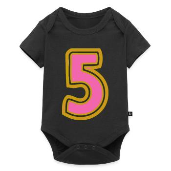 5. 5 ANS. 5e ANNIVERSAIRE. ANNIVERSAIRE 5 ANS - Body à manches courtes Premium Bébé - noir - Devant