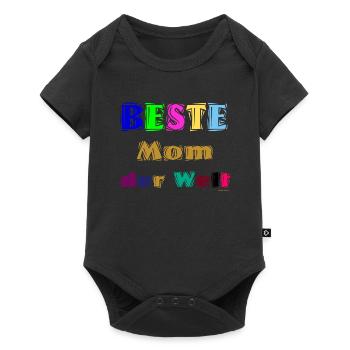 Beste Mutter der Welt - Baby Premium Kurzarmbody - Schwarz - Vorne