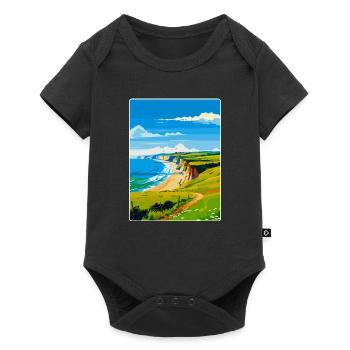Dorset Uk Vintage Travel Poster Souvenir WPA - Baby Premium short-sleeve bodysuit - black - Front