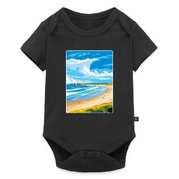 Portstewart Strand Ireland Uk Travel Poster WPA - Baby Premium short-sleeve bodysuit - black - Front