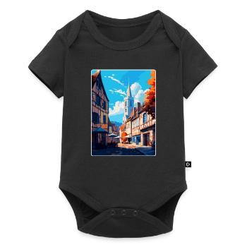 Beaune Frankreich Vintage Reiseplakat WPA Souvenir - Baby Premium Kurzarmbody - Schwarz - Vorne