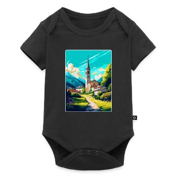 Hallein Autriche Affiche de voyage vintage souvenir WPA - Body à manches courtes Premium Bébé - noir - Devant