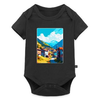 Artvin Turkey Vintage Travel Poster WPA Souvenir - Baby Premium short-sleeve bodysuit - black - Front