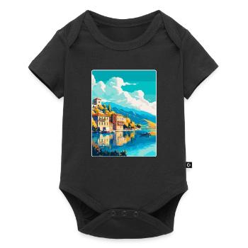 Ioannina Griechenland Vintage Reiseplakat Souvenir WPA - Baby Premium Kurzarmbody - Schwarz - Vorne