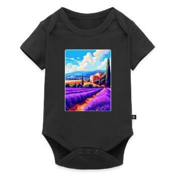 Provence Frankreich Vintage Reiseplakat Souvenir WPA - Baby Premium Kurzarmbody - Schwarz - Vorne