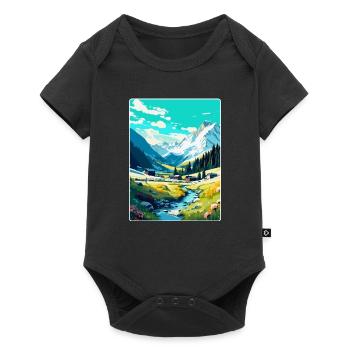 Arosa Suisse Affiche de voyage vintage souvenir - Body à manches courtes Premium Bébé - noir - Devant
