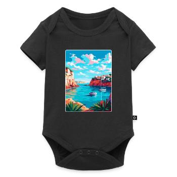 Minorque Espagne Affiche de voyage vintage WPA Souvenir - Body à manches courtes Premium Bébé - noir - Devant