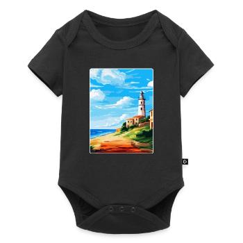 Faro Portugal Affiche de voyage vintage WPA Souvenir - Body à manches courtes Premium Bébé - noir - Devant