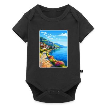 Kastoria Griechenland Vintage Reiseplakat Souvenir WPA - Baby Premium Kurzarmbody - Schwarz - Vorne